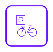 Estacionamiento y bicicletero.